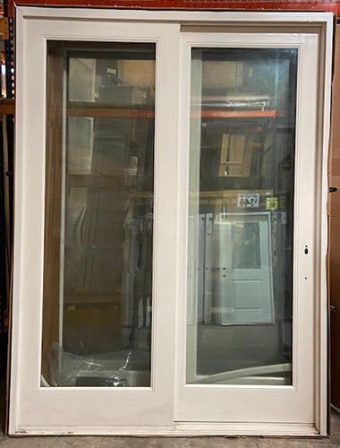 #9433 6/0 x 8/0 Full Lite Fiberglass Sliding Door Unit - Door Clearance