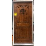 6-0 x 6-8 Knotty Alder Rustic Square Top Double with Speakeasy LH - Door  Clearance Center