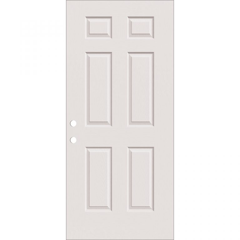 6-Panel Fiberglass Exterior Door Slab - Door Clearance Center